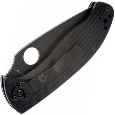 Нож складной SPYDERCO Tenacious G-10 Black, клинок черный